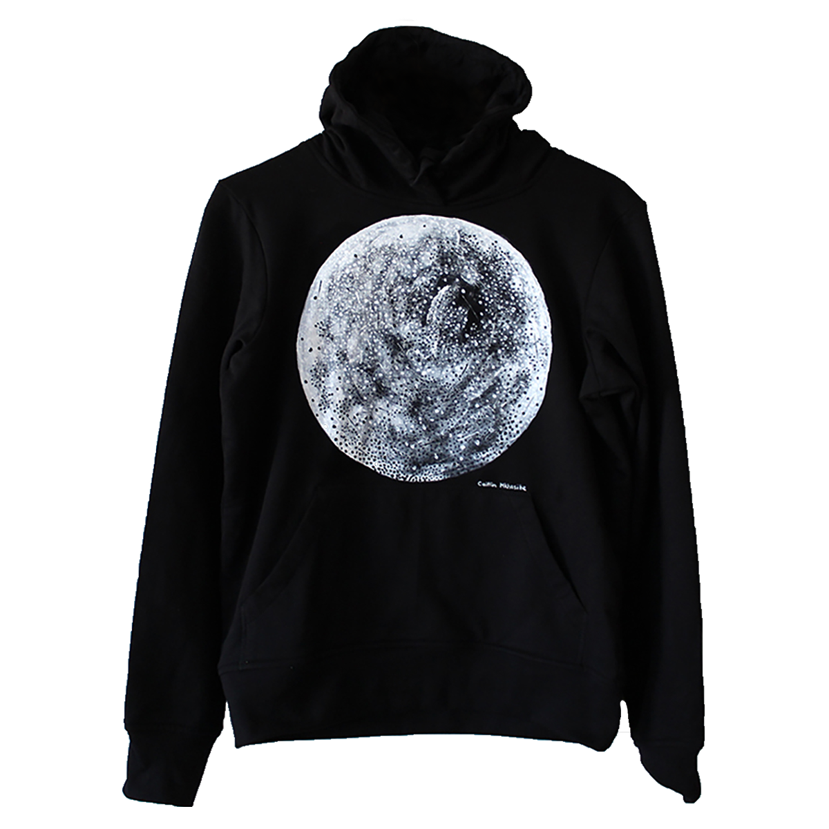 Hand-painted Moon Hoodie (Unisex) by Caitlin Mkhasibe