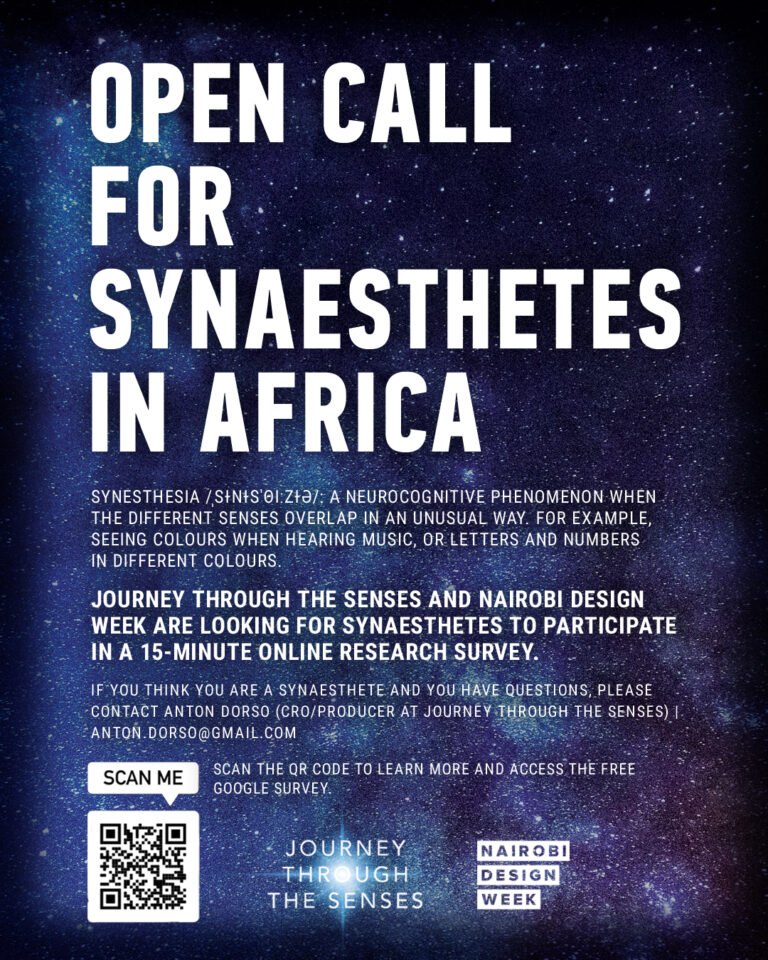 Open Call for Synaesthetes Survey by Nairobi Design Week and Journey Through the Senses